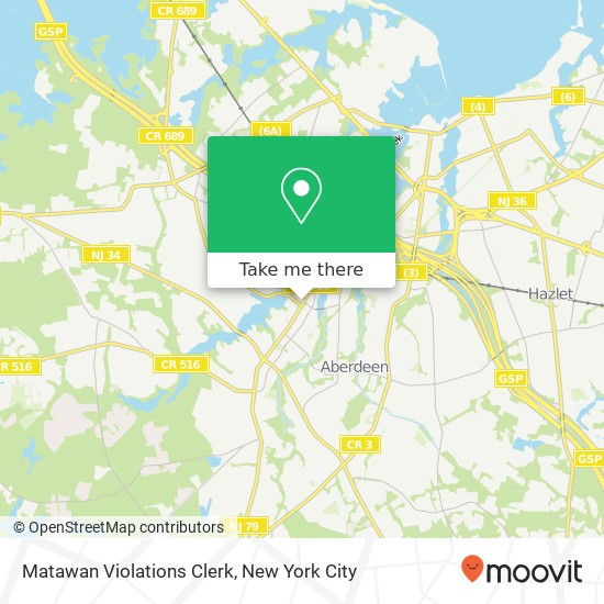 Mapa de Matawan Violations Clerk