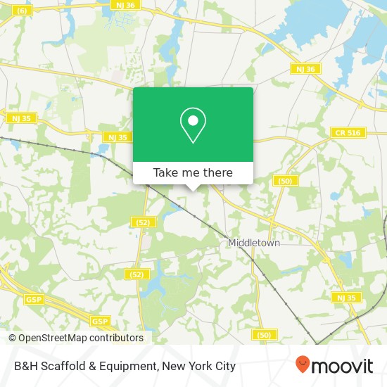 Mapa de B&H Scaffold & Equipment