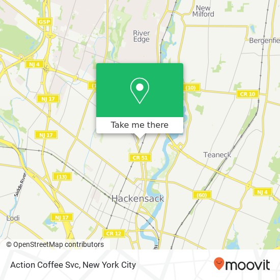 Mapa de Action Coffee Svc