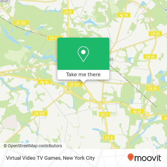 Virtual Video TV Games map