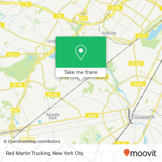 Red Martin Trucking map