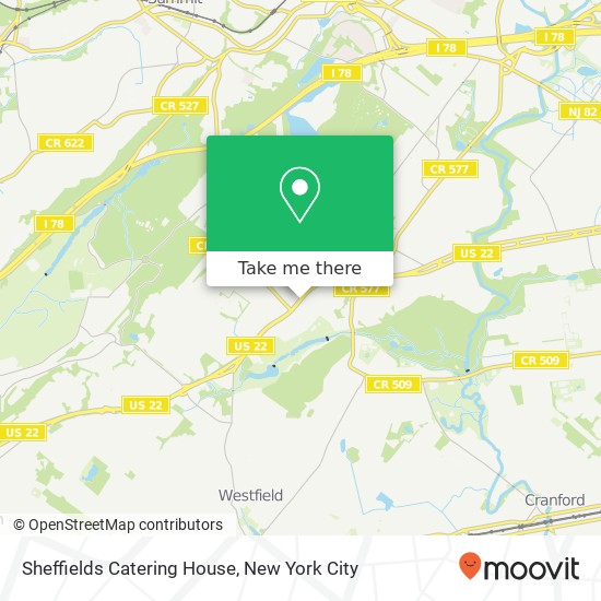 Mapa de Sheffields Catering House