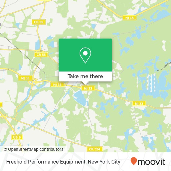 Mapa de Freehold Performance Equipment