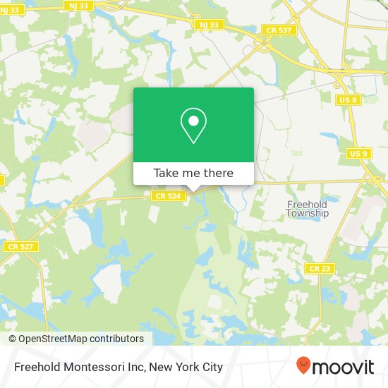 Freehold Montessori Inc map