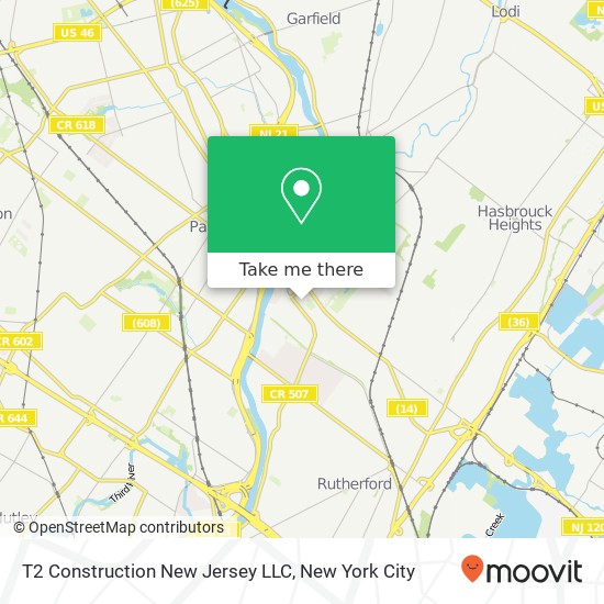 Mapa de T2 Construction New Jersey LLC