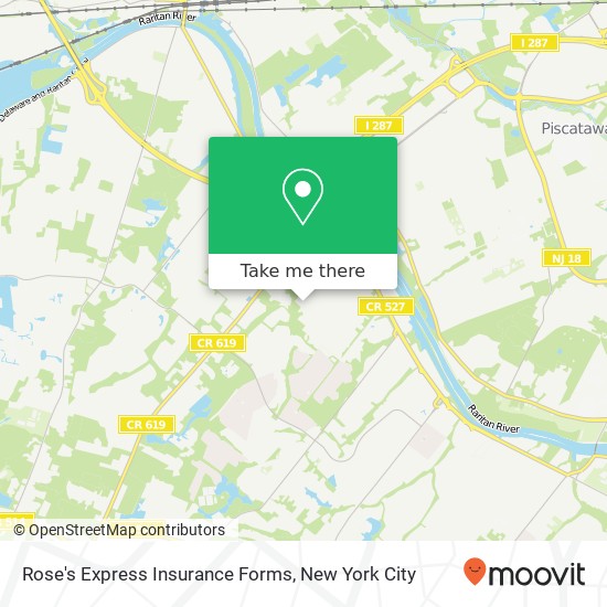 Rose's Express Insurance Forms map