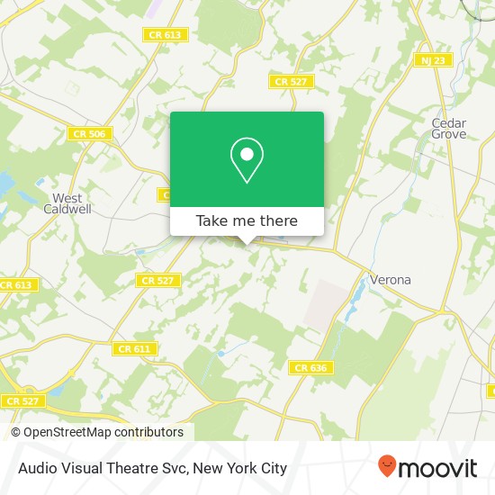 Mapa de Audio Visual Theatre Svc