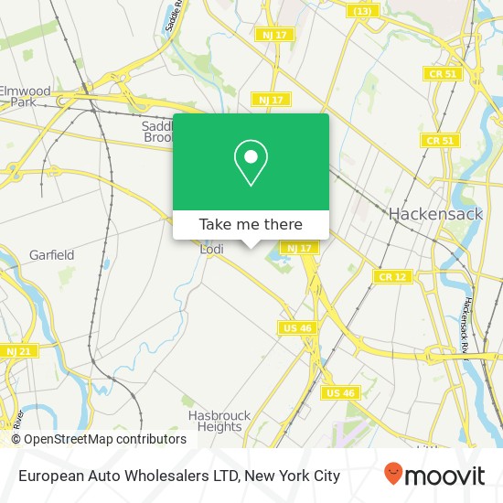 Mapa de European Auto Wholesalers LTD