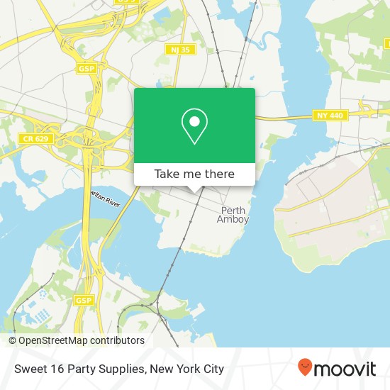 Sweet 16 Party Supplies map