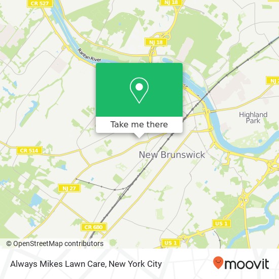 Always Mikes Lawn Care map