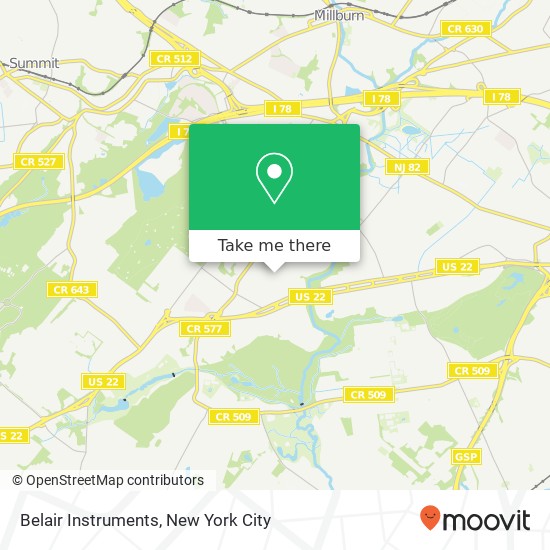 Belair Instruments map