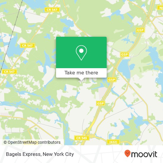 Mapa de Bagels Express