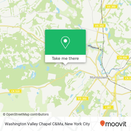 Washington Valley Chapel C&Ma map
