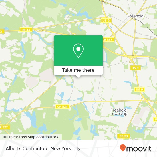 Alberts Contractors map