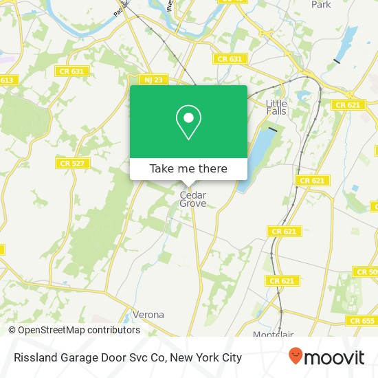 Mapa de Rissland Garage Door Svc Co