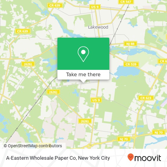 Mapa de A-Eastern Wholesale Paper Co