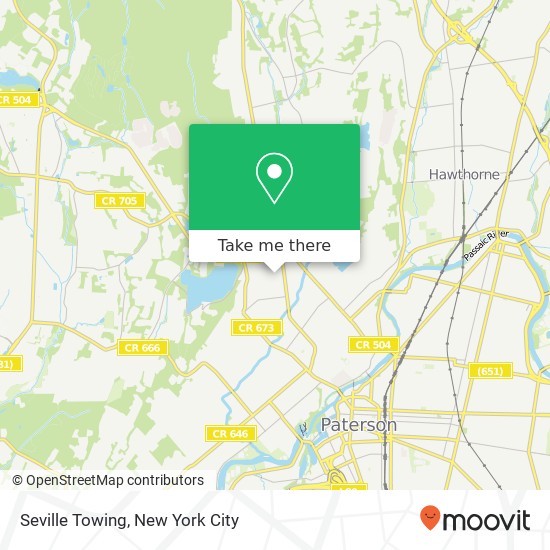 Seville Towing map