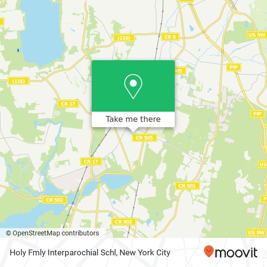 Holy Fmly Interparochial Schl map