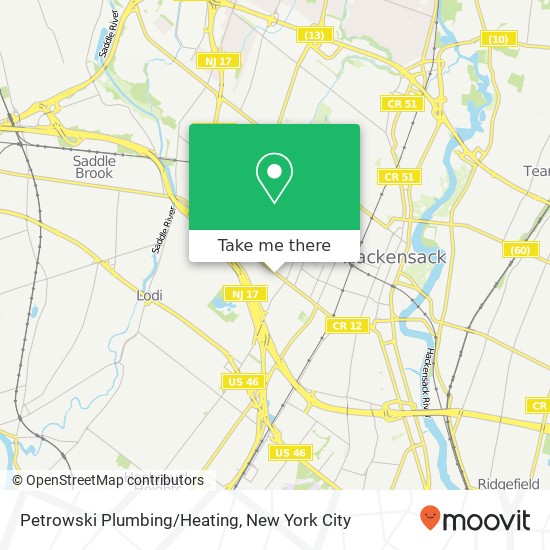 Petrowski Plumbing/Heating map