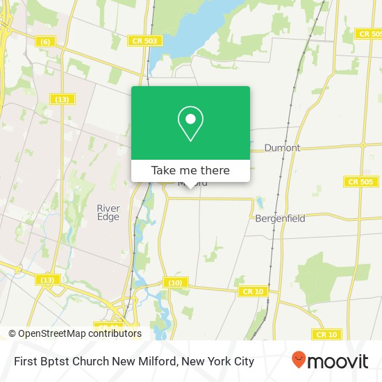 First Bptst Church New Milford map