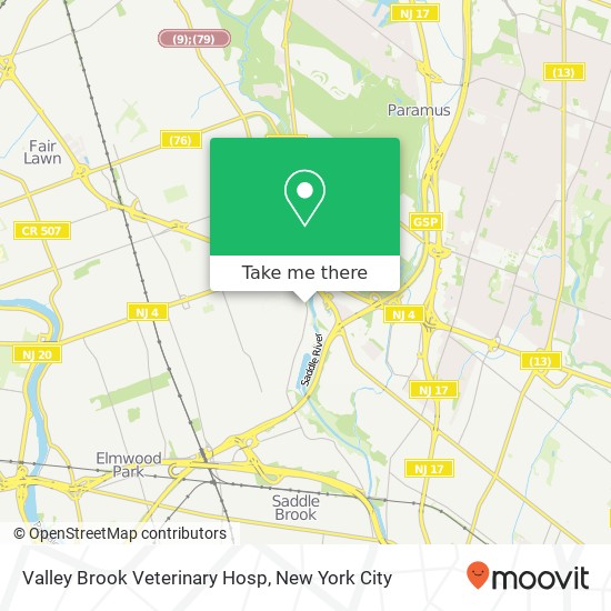 Valley Brook Veterinary Hosp map