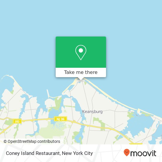 Mapa de Coney Island Restaurant