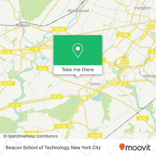 Mapa de Beacon School of Technology