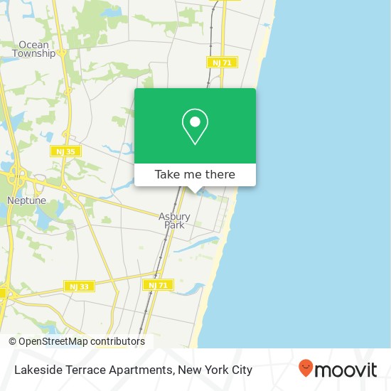 Mapa de Lakeside Terrace Apartments