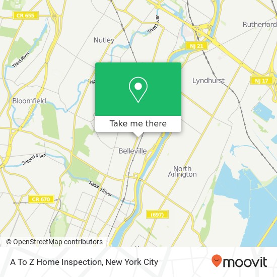 A To Z Home Inspection map