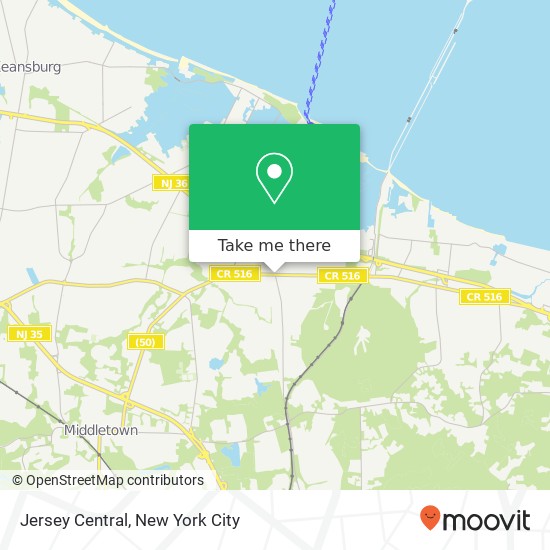 Mapa de Jersey Central