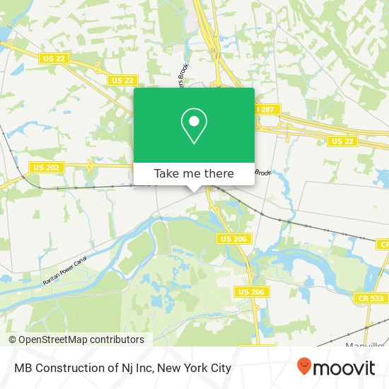 MB Construction of Nj Inc map