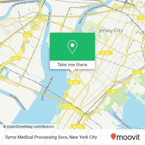 Mapa de Syms Medical Processing Svcs