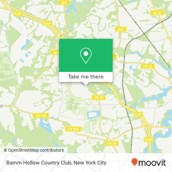 Bamm Hollow Country Club map