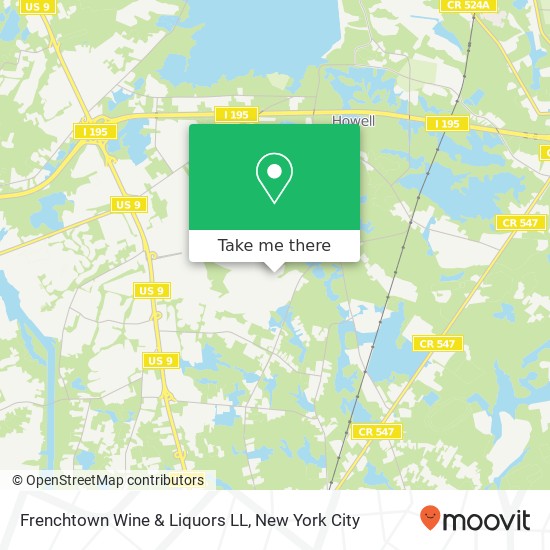 Mapa de Frenchtown Wine & Liquors LL