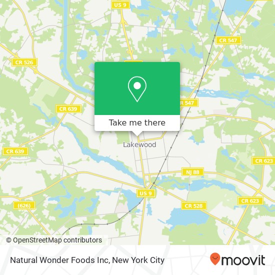 Natural Wonder Foods Inc map