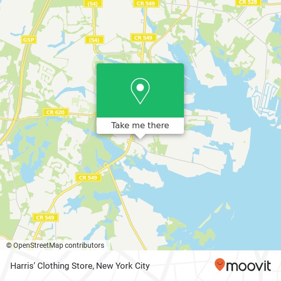 Mapa de Harris' Clothing Store