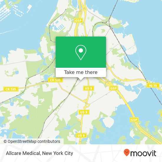Mapa de Allcare Medical