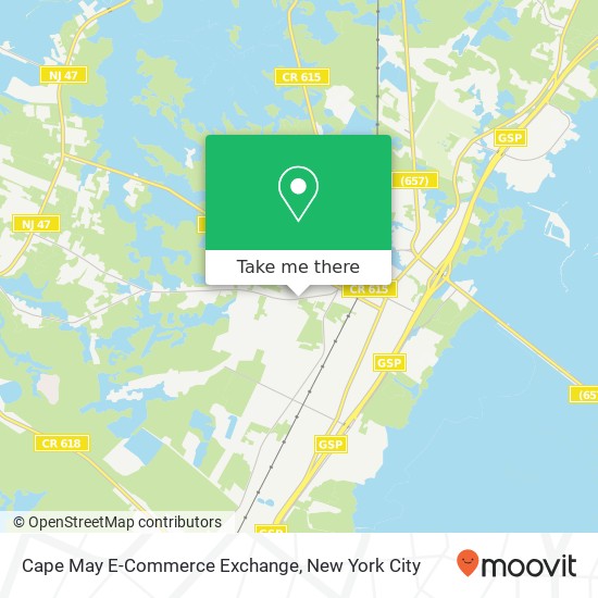 Mapa de Cape May E-Commerce Exchange