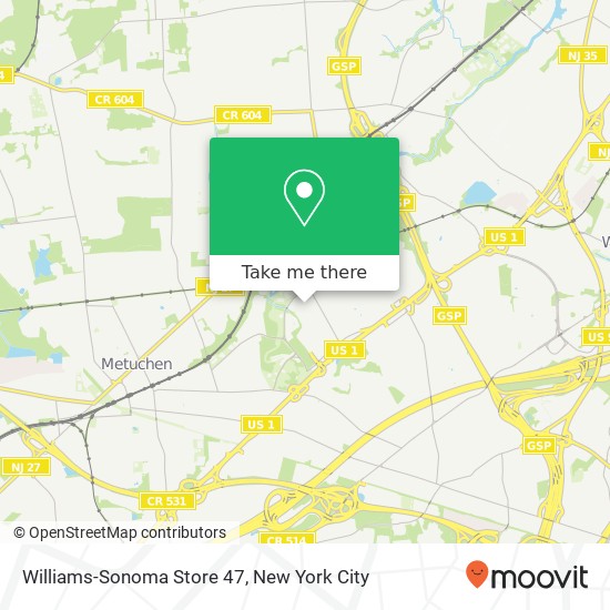 Mapa de Williams-Sonoma Store 47