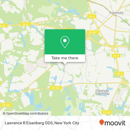 Lawrence R Eisenberg DDS map