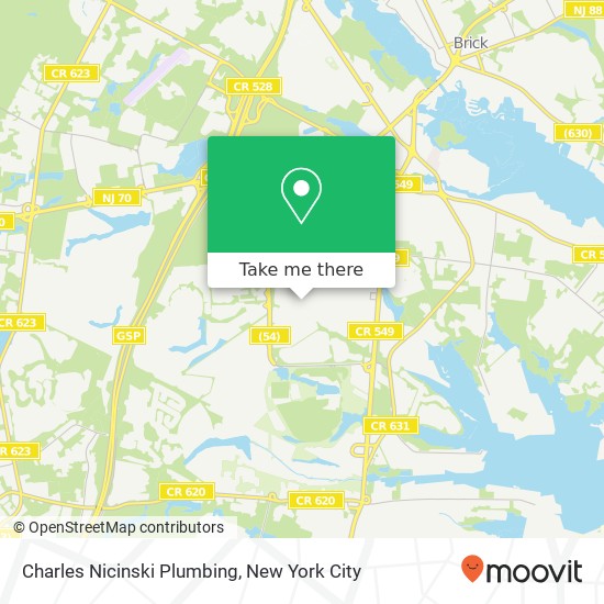 Mapa de Charles Nicinski Plumbing