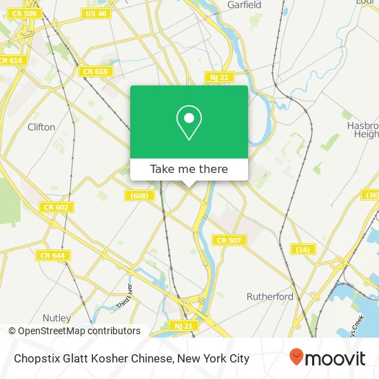 Chopstix Glatt Kosher Chinese map