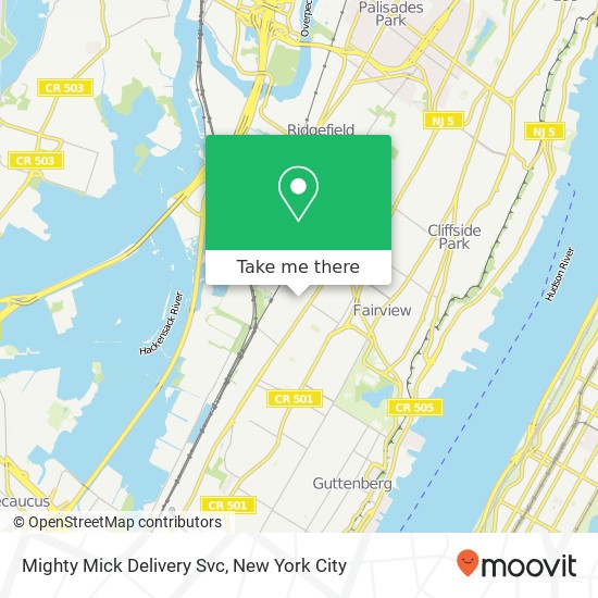 Mapa de Mighty Mick Delivery Svc