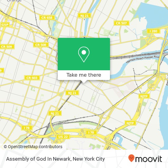 Mapa de Assembly of God In Newark