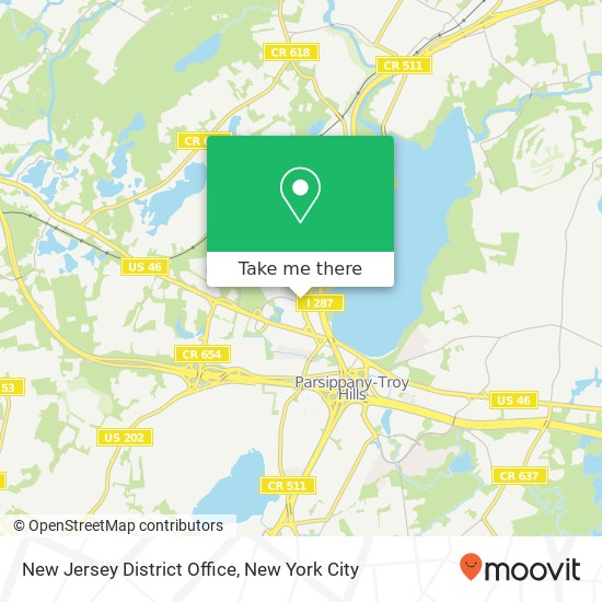 Mapa de New Jersey District Office