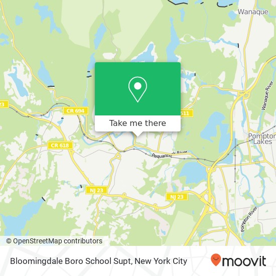 Bloomingdale Boro School Supt map