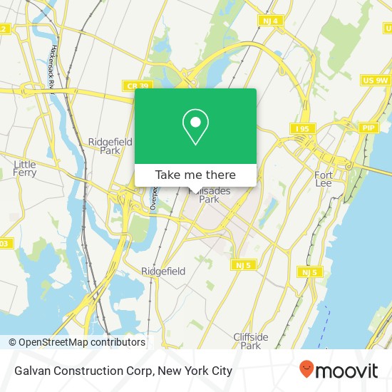 Galvan Construction Corp map