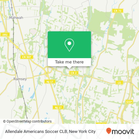 Mapa de Allendale Americans Soccer CLB