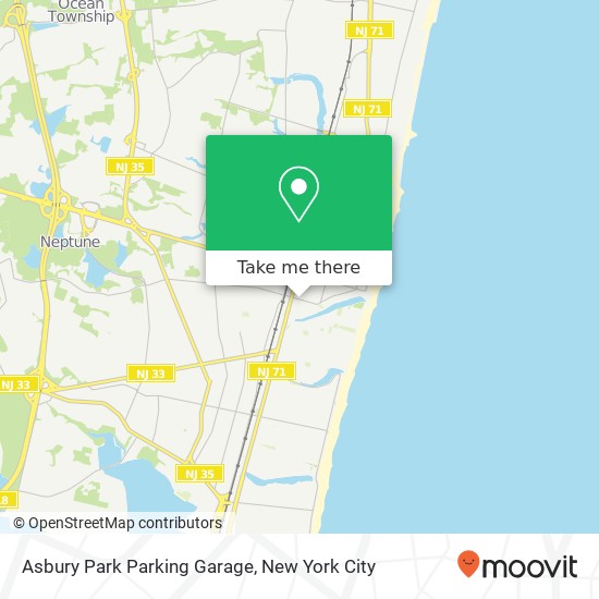 Mapa de Asbury Park Parking Garage