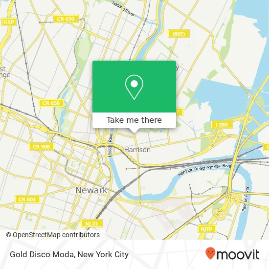 Mapa de Gold Disco Moda